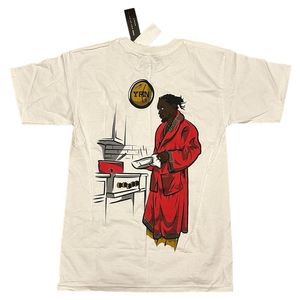 Yung Rich‎ Nation YRN Migos Offset Cook Up Tee Graphic T-Shirt Men's S White